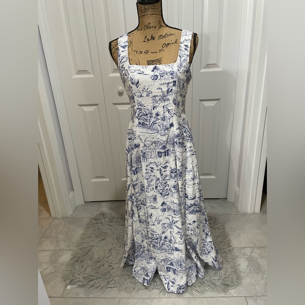 Joie Blue and White Maxi Dress